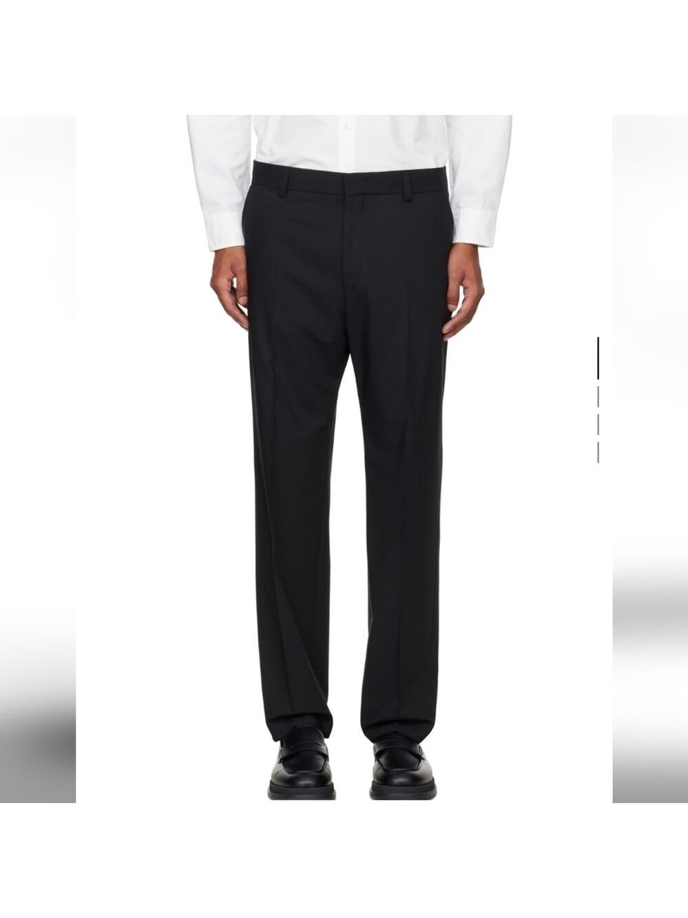 Hugo Boss Men's Black Wool Blend Technical Breathable Sateen Dress Pants 34x32